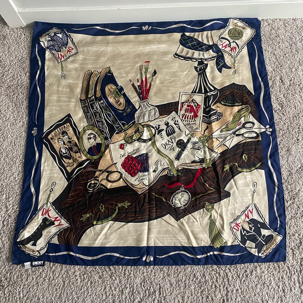 Vintage 90’s DK New York Silk Scarf